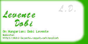 levente dobi business card